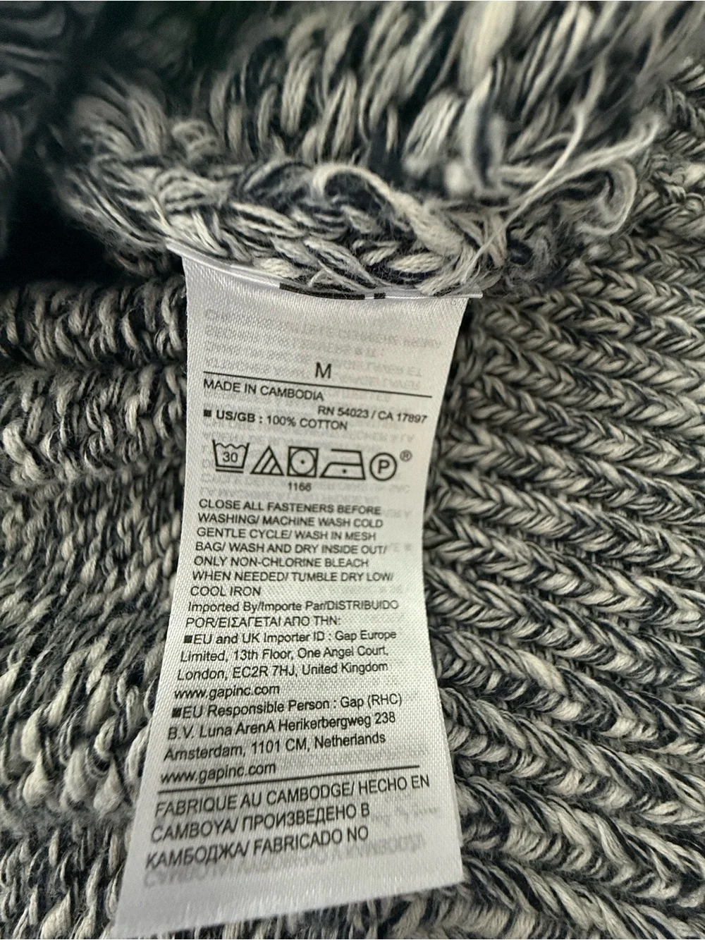 Banana Republic Marled Gray Button-Up Knit Cardigan
